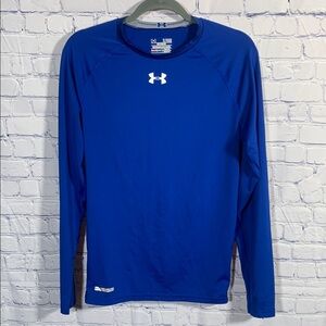 Under Armour Mens Heatgear Long Sleeve Compression Top Blue Size XL Activewear